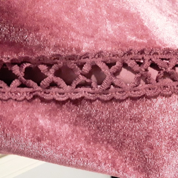 Goth renaissance purple embroidered velvet lace fairy medieval dress S - Picture 5 of 10